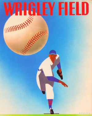 Row One Brand Wrigley Field Art Remixes_Public Domain Sports Art Remixes_Chicago Cubs Poster